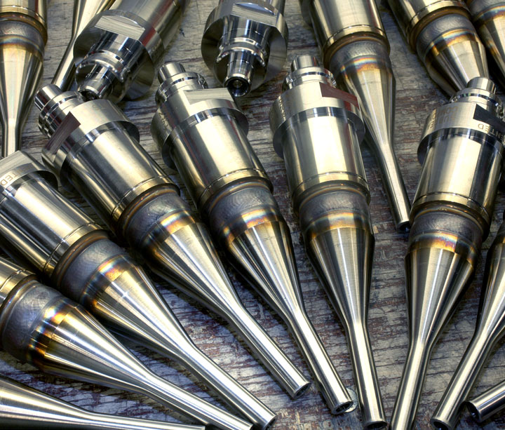 Batch of machine TIG-welded stainless steel couplings
